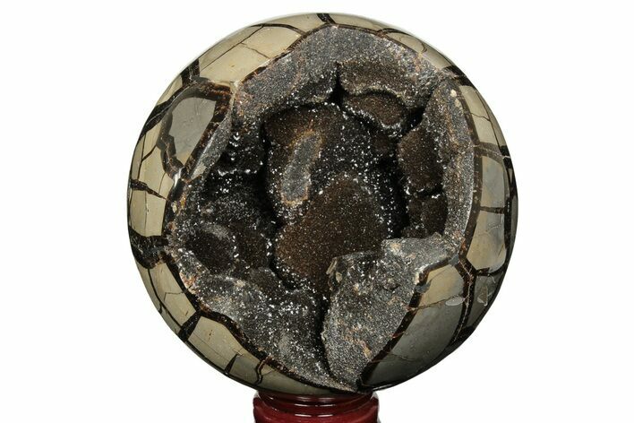 Septarian Geode Sphere - Madagascar #204059
